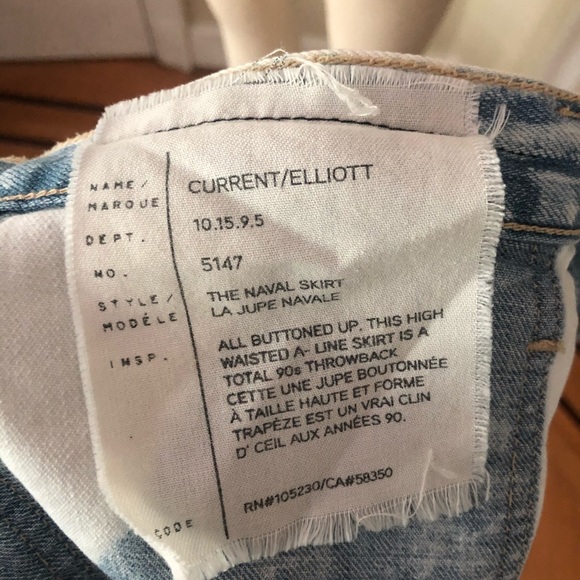 Current Elliott denim skirt sz 26 - Picture 8 of 8